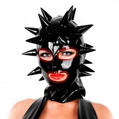 Cagoule latex BDSM avec pointes