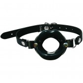 Bâillon écarteur en forme de bouche en silicone noir