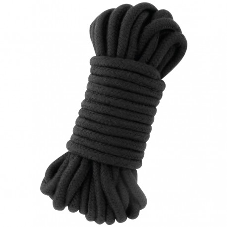 Corde de bondage en coton noir 10 mètres Darkness