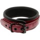Collier BDSM rouge et noir avec laisse Fetish Submissive