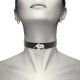 Collier choker noir 2 anneaux