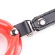 Bâillon écarteur en forme de bouche en silicone rouge