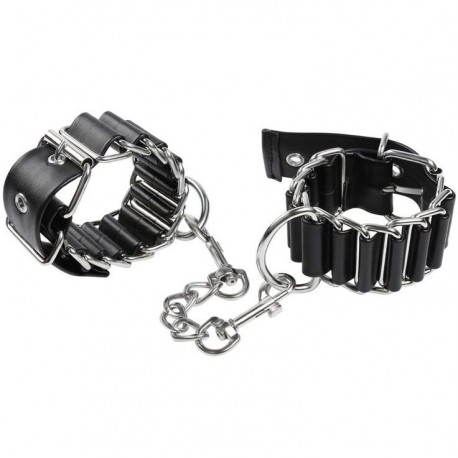 Menottes Hinge Like en acier et similicuir