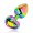 Bijou d'anus Rainbow irisé forme de cœur