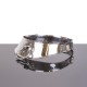Collier d'esclave acier chromé avec anneau vu de côté