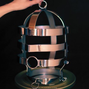 Cage de tête en acier pour le bondage