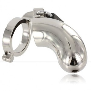 Cage de chasteté tube en acier inox avec cadenas