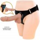 Ensemble harnais strap-on universel et gode réaliste à ventouse 22 centimètres Pretty Love