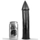 Gode anal XXL pointu avec corps lisse All Black