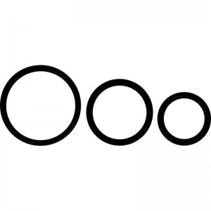 Set de 3 anneaux en silicone souple