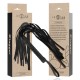 Flogger martinet en cuir végétal noir Black Line - Impact Play BDSM
