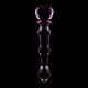 Dildo rose verre fabriqué à la main 20cm sur fond noir - Sextoy SM Malins-Plaisirs