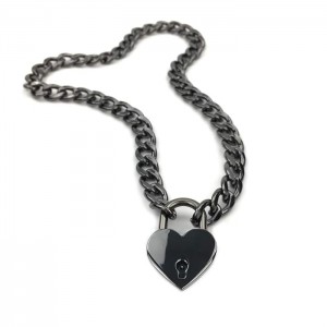 Collier d'appartenance choker en chaine - Collier BDSM Malins-Plaisirs