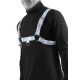 Harnais BDSM de torse holographique - Tenue SM Malins-Plaisirs