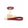 Collier O-Ring et laisse assortie
