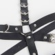 Harnais cuir jarretière - Lingerie soumise Malins-Plaisirs