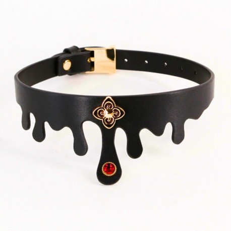 Choker élégant Elvira - Collier BDSM Malins-Plaisirs Choker élégant Elvira - Collier BDSM Malins-Plaisirs
