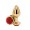 Bijou d'anus plug avec rose rouge - Boutique BDSM Malins-Plaisirs