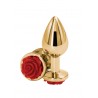 Bijou d'anus plug avec rose rouge - Boutique BDSM Malins-Plaisirs