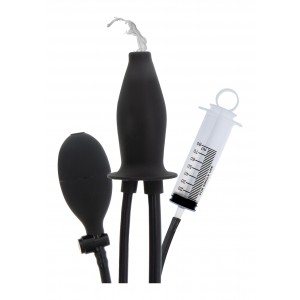Plug gonflable avec seringue enema - Boutique BDSM Malins-Plaisirs