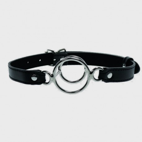 Baillon écarteur de bouche noir Deep Throat - Accessoires BDSM Malins-Plaisirs