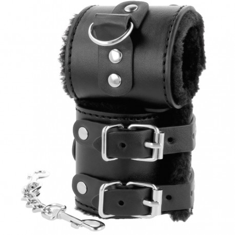 Menottes larges avec fourrure - Accessoires BDSM soft Malins-Plaisirs