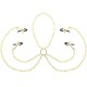 Collier pinces tétons & clitoris gold - Accessoires SM Malins-Plaisirs
