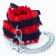 Menottes bracelets en satin rouge - Accessoires BDSM soft