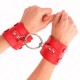 Menottes BDSM fixes rouges - Boutique BDSM Malins-Plaisirs