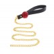 Collier et laisse cuir Wild Rose - BDSM soft Malins-Plaisirs