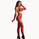 Ensemble 5 pièces rouge avec strass - Lingerie soumise Malins-Plaisirs