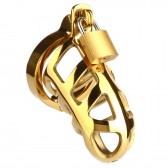 Brutal Gold Cage de chasteté - Accessoires BDSM Malins-Plaisirs