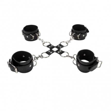 Menottes hogtie en croix menottes et poignets