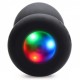 Buttplug LED silicone avec lumière rouge vert bleu