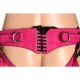 harnais gode-ceinture rose – vue arrière avec laçage