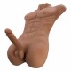 masturbateur gay réaliste avec gode 19cm et anus serré