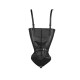 Armbinder harnais en simili cuir noir pour bondage intégral