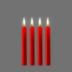 Bougies Wax Play Rouge x4 Ouch!