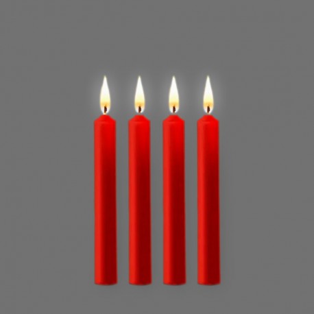 Bougies Wax Play Rouge x4 Ouch!