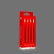 Bougies Wax Play Rouge x4 Ouch! - Détails de l'emballage