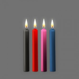 Bougies Wax Play Multicolore x4 Ouch!