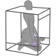 Cabine Bukkake Violet et Noir - Positionnement du soumis