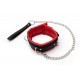 Collier BDSM doublé avec laisse assortie et fermeture verrouillable