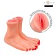 Vue globale paire de pieds masturbateurs taille réelle