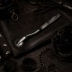 Roulette de Wartenberg argentée en acier poli pour jeu sensoriel BDSM - Malins-Plaisirs
