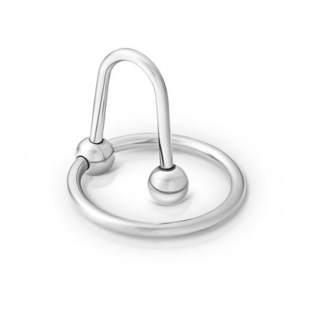 Bijou intime en acier inoxydable avec sperm-stopper pour stimulation urétrale.